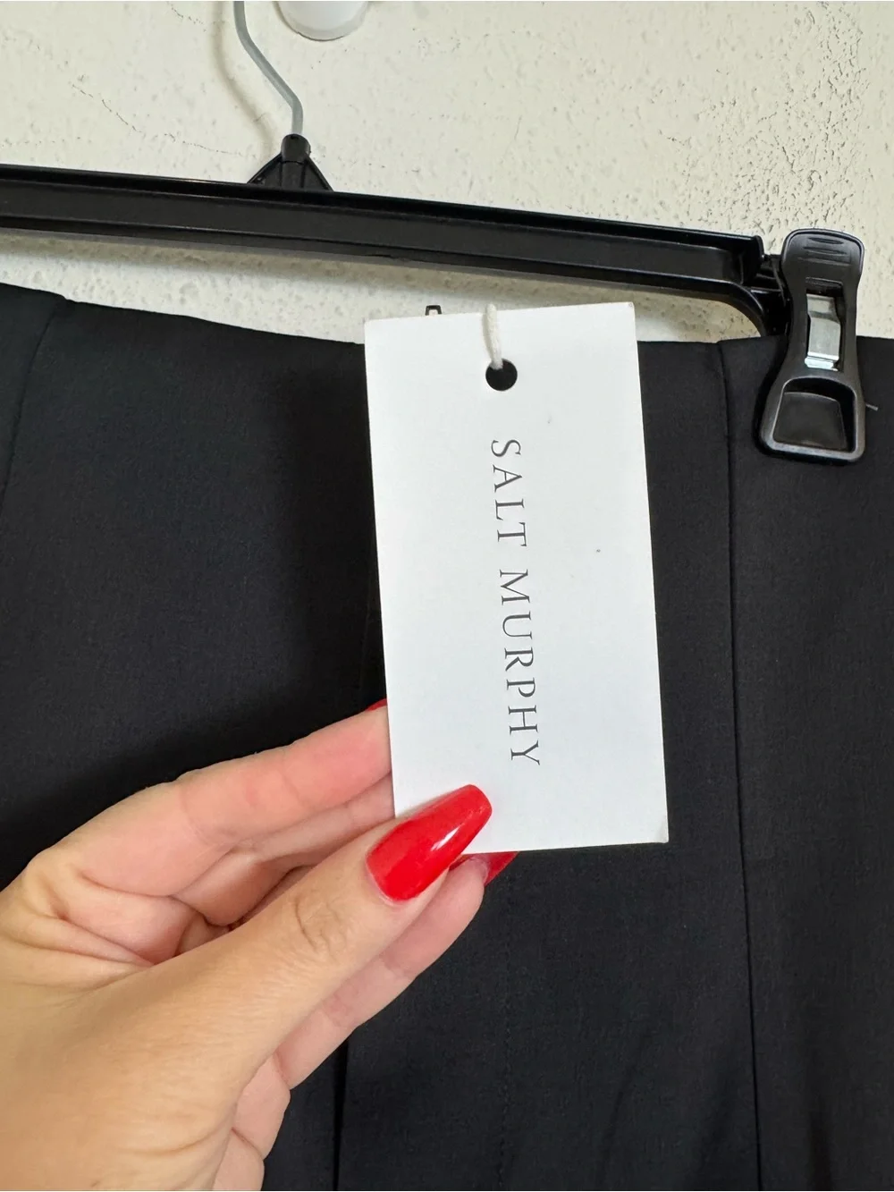 Salt Murphy black baba high waisted wide leg pants
